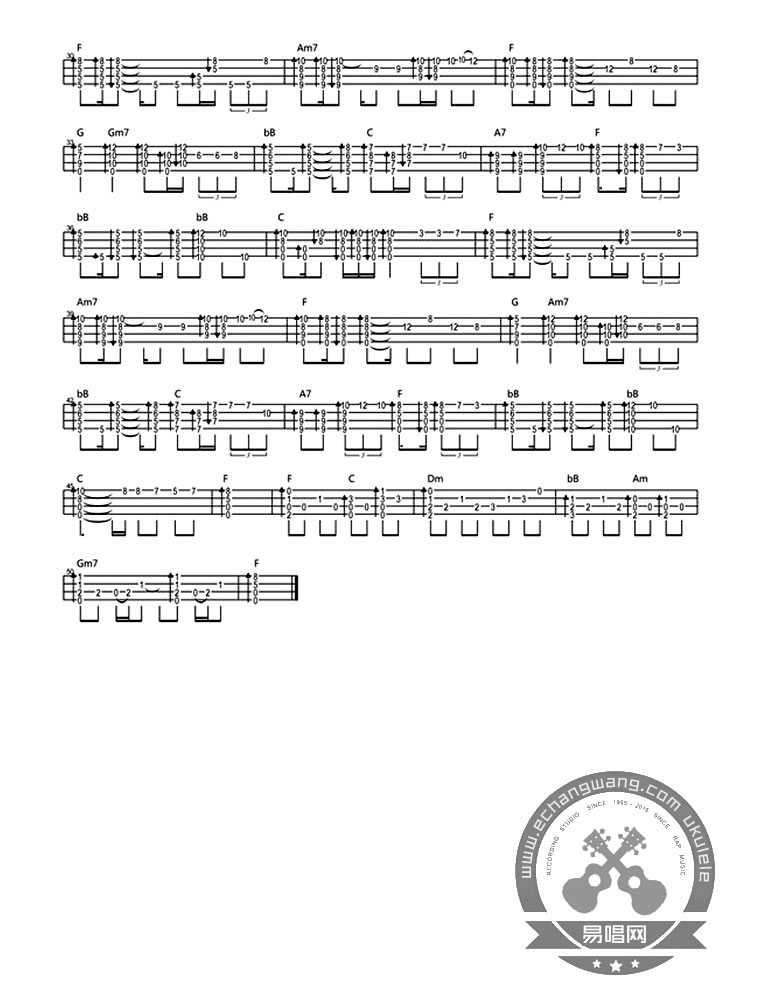 那些年ukulele谱指弹版